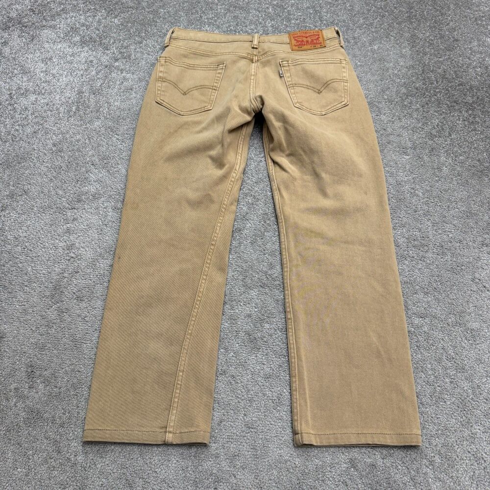 Levi's 514 Straight Leg Denim Jeans Mens 30x27 Khaki Brown Cotton Casual Stretch - Picture 2 of 16